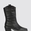 Footwear-ANDREA BIANI FEVER BOOT BLACK LEATHER