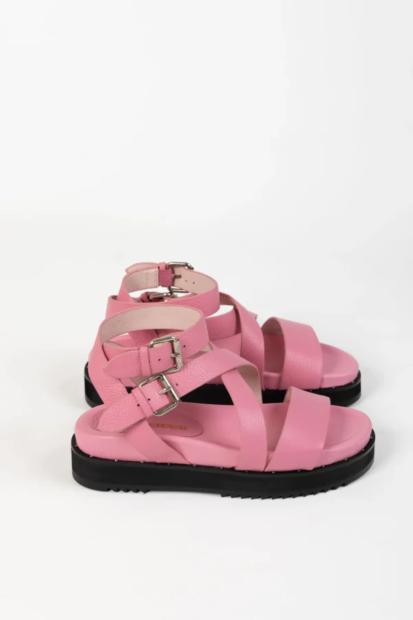Footwear-ANDREA BIANI GLOBE SANDAL TUMBLE PINK LEATHER