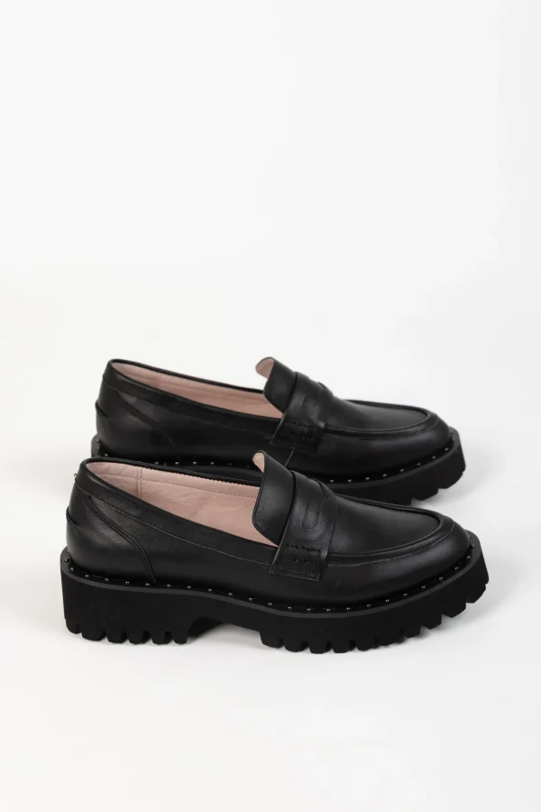 Footwear-ANDREA BIANI HAMPTON LOAFER BLACK LEATHER