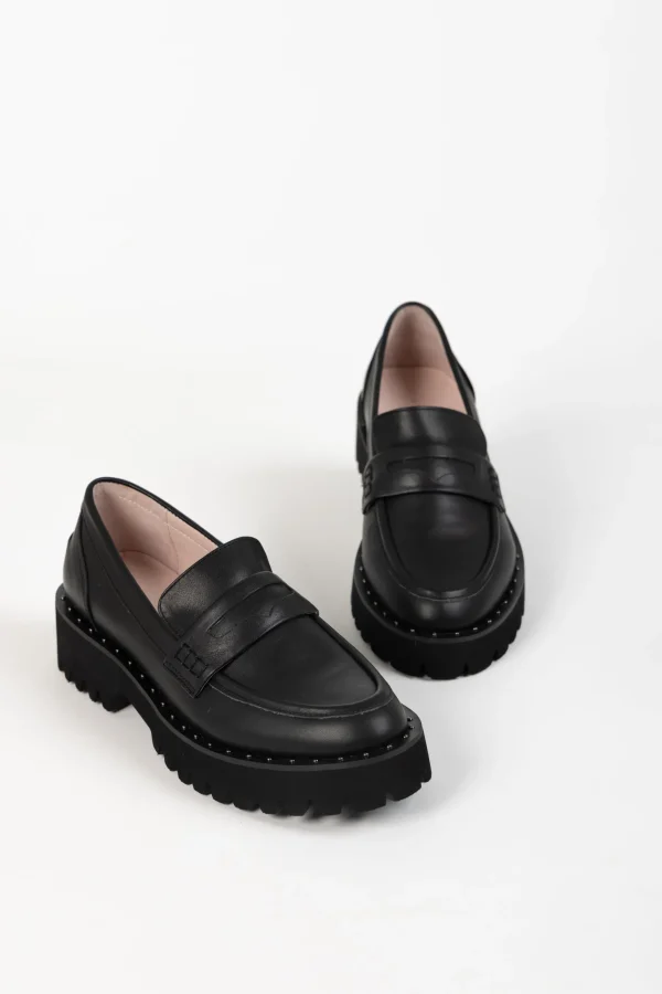 Footwear-ANDREA BIANI HAMPTON LOAFER BLACK LEATHER