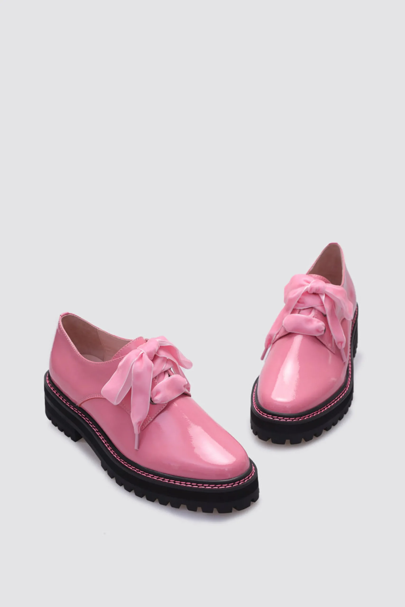 andrea_biani_honey_lace_u_5.webp Footwear-ANDREA BIANI HONEY LACE UP FLAT PINK PATENT LEATHER