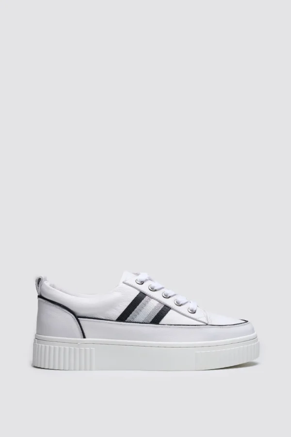 Footwear-ANDREA BIANI INTRIGUE SNEAKER WHITE / BLACK