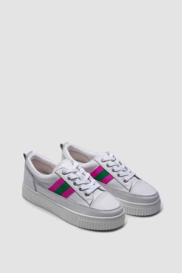Footwear-ANDREA BIANI INTRIGUE SNEAKER WHITE / PINK