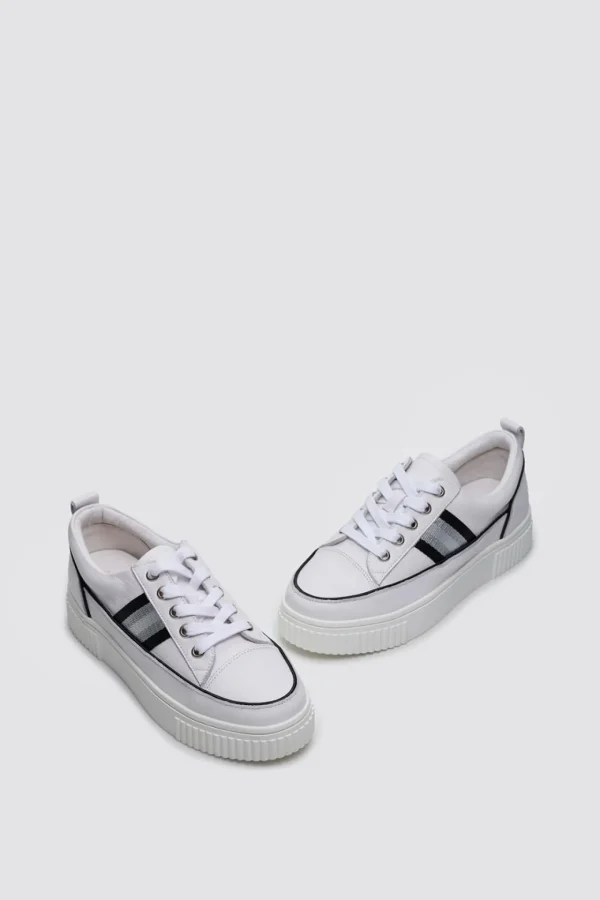 Footwear-ANDREA BIANI INTRIGUE SNEAKER WHITE / BLACK