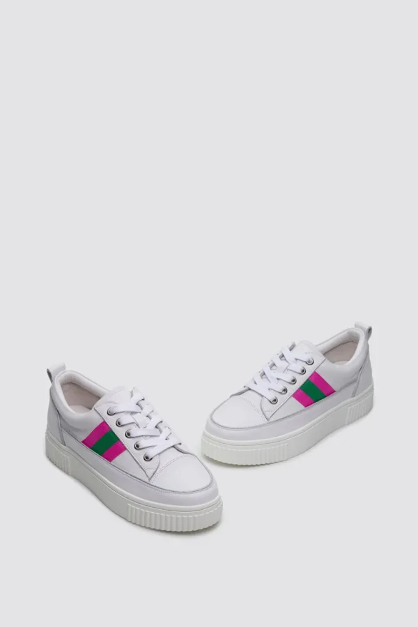 Footwear-ANDREA BIANI INTRIGUE SNEAKER WHITE / PINK