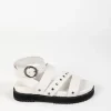 Footwear-ANDREA BIANI ISEE SANDAL WHITE TUMBLE LEATHER