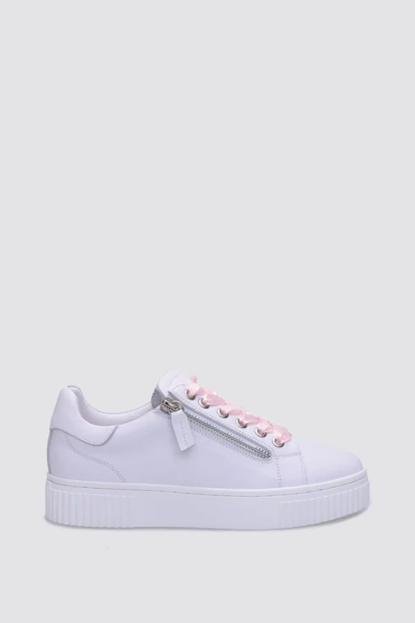 Footwear-ANDREA BIANI JACKIE SNEAKER WHITE LEATHER