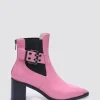Footwear-ANDREA BIANI JOAN ANKLE BOOT PINK PATENT LEATHER