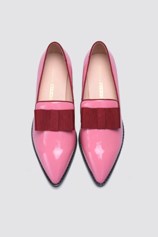Footwear-ANDREA BIANI JUNIPER LOAFER PINK PATENT LEATHER