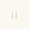 Freshwater Pearls | 925 Sterling Silver-BLANK SPACE. BABY PEARL HOOP EARRINGS