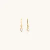 Freshwater Pearls | 18Kt Gold Plated-BLANK SPACE. BABY PEARL HOOP EARRINGS 18KT GOLD
