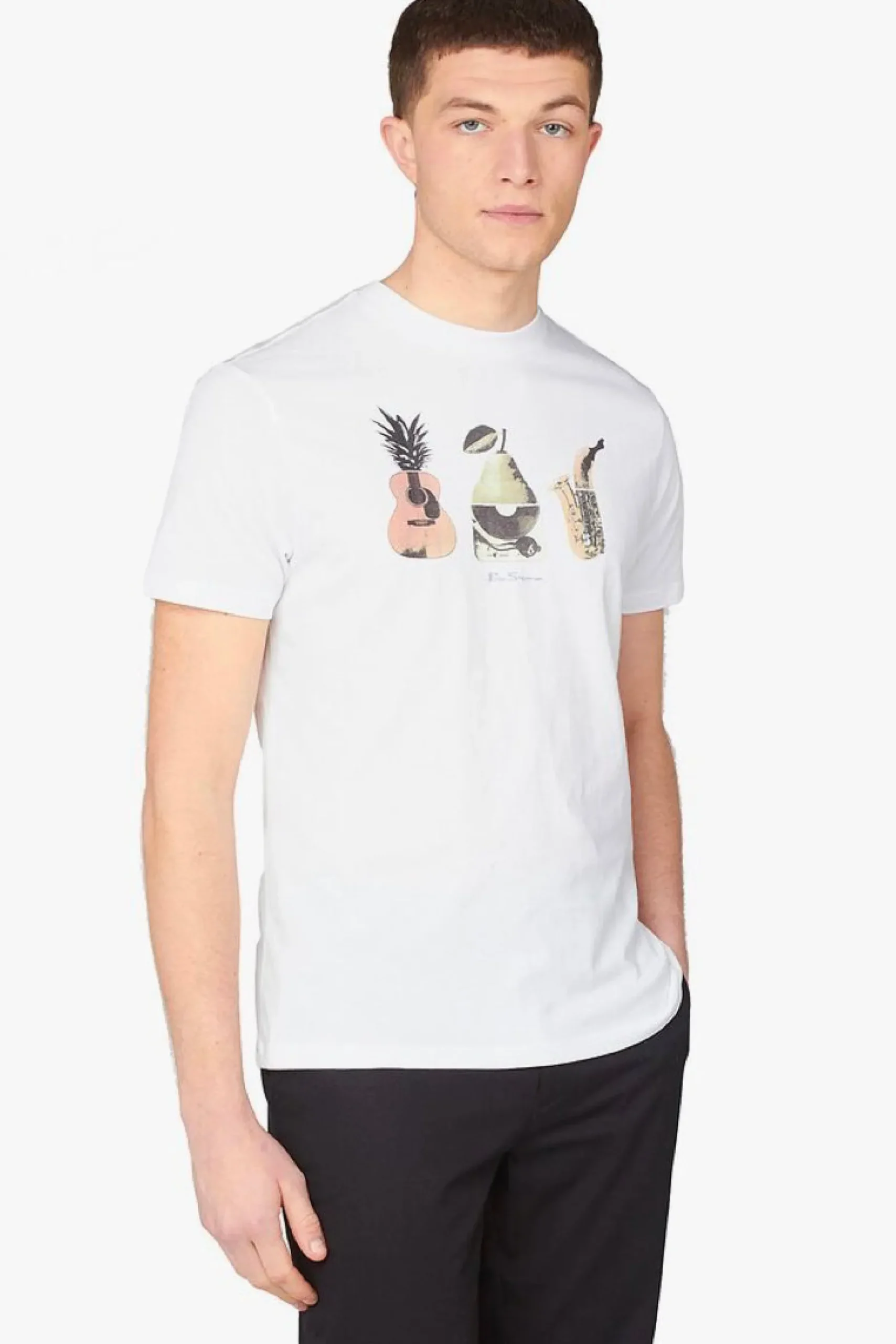 ben_sherman_banana_split__1.webp Tees & Tanks-BEN SHERMAN BANANA SPLIT TEE - WHITE