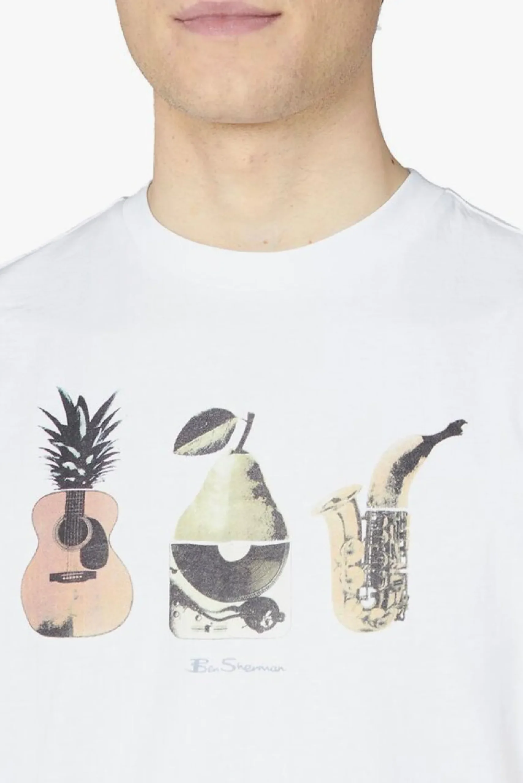 ben_sherman_banana_split__3.webp Tees & Tanks-BEN SHERMAN BANANA SPLIT TEE - WHITE