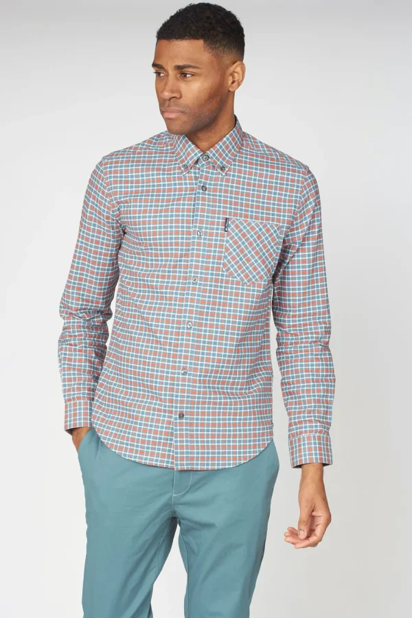Shirts-BEN SHERMAN OXFORD GINGHAM SHIRT
