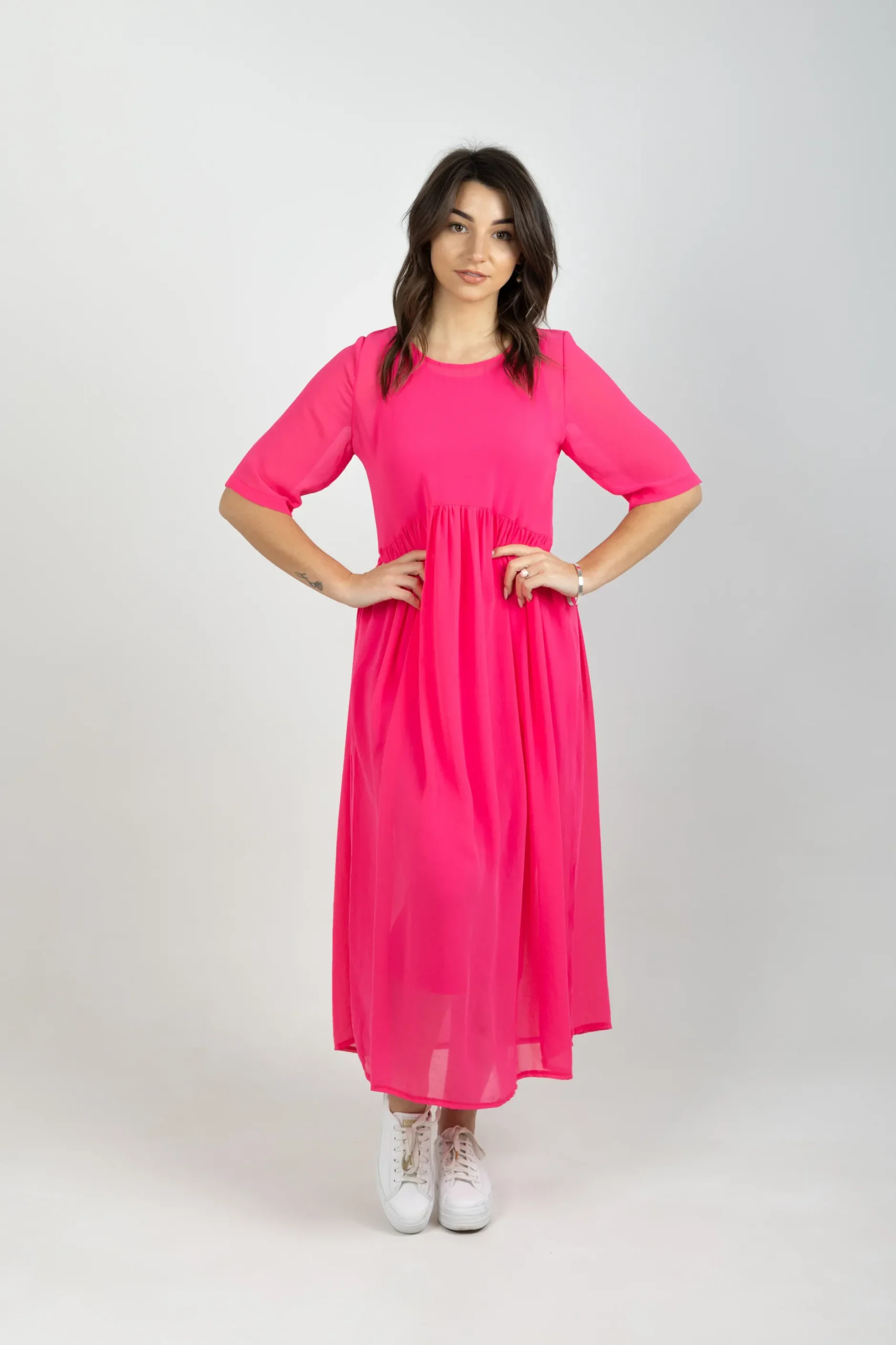 blank_space_label_arc_dre_1-1.webp Dresses-BLANK SPACE LABEL ARC DRESS FLAMINGO