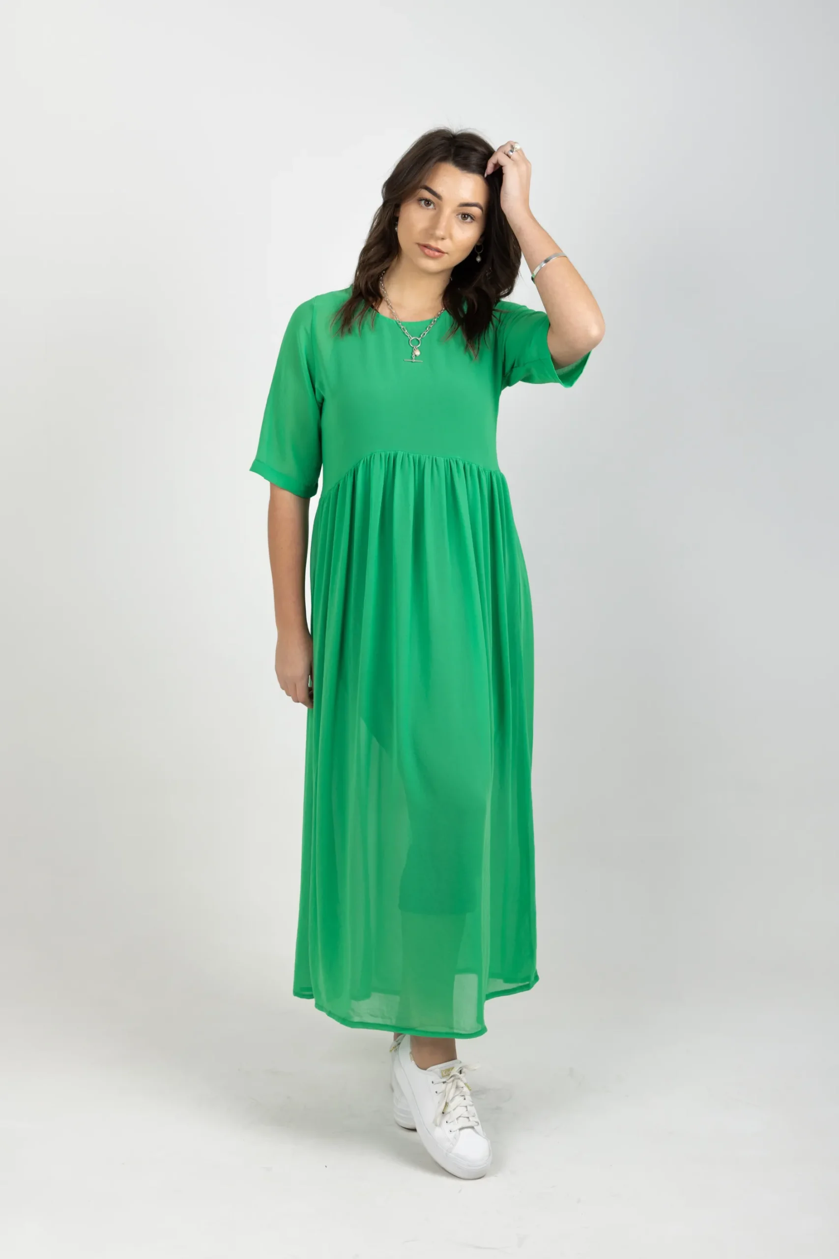 blank_space_label_arc_dre_1.webp Dresses-BLANK SPACE LABEL ARC DRESS APPLE GREEN
