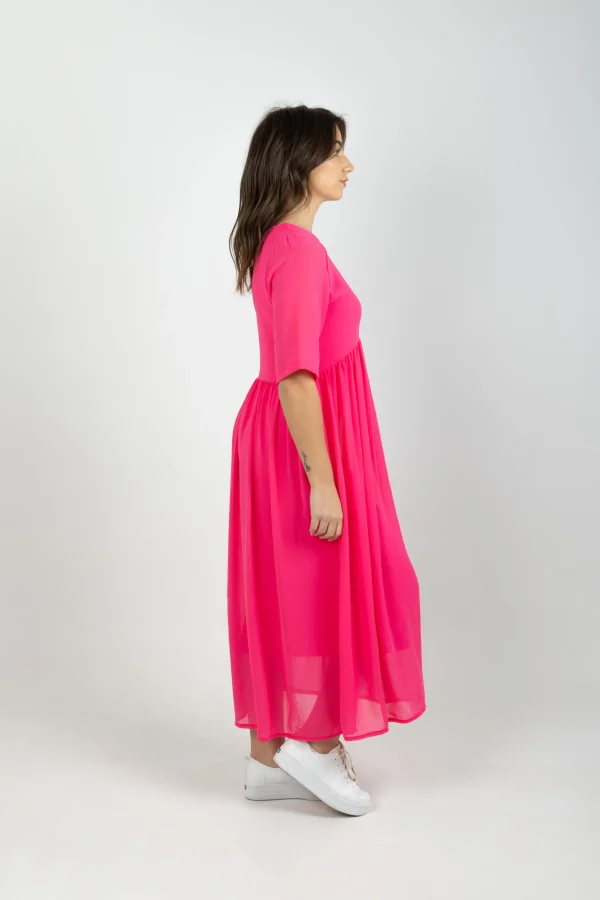 Dresses-BLANK SPACE LABEL ARC DRESS FLAMINGO