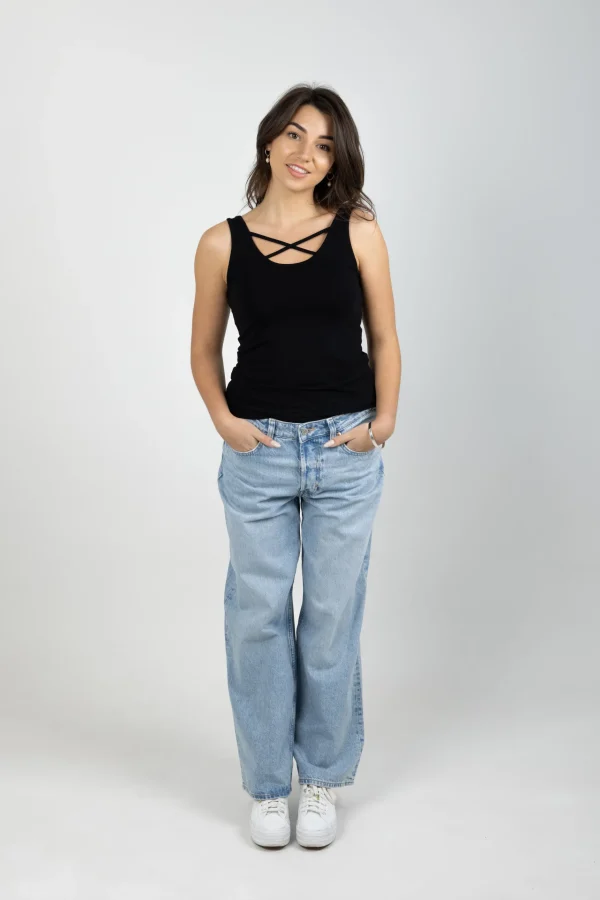 Tees & Tanks-BLANK SPACE LABEL ARIANA TANK BLACK
