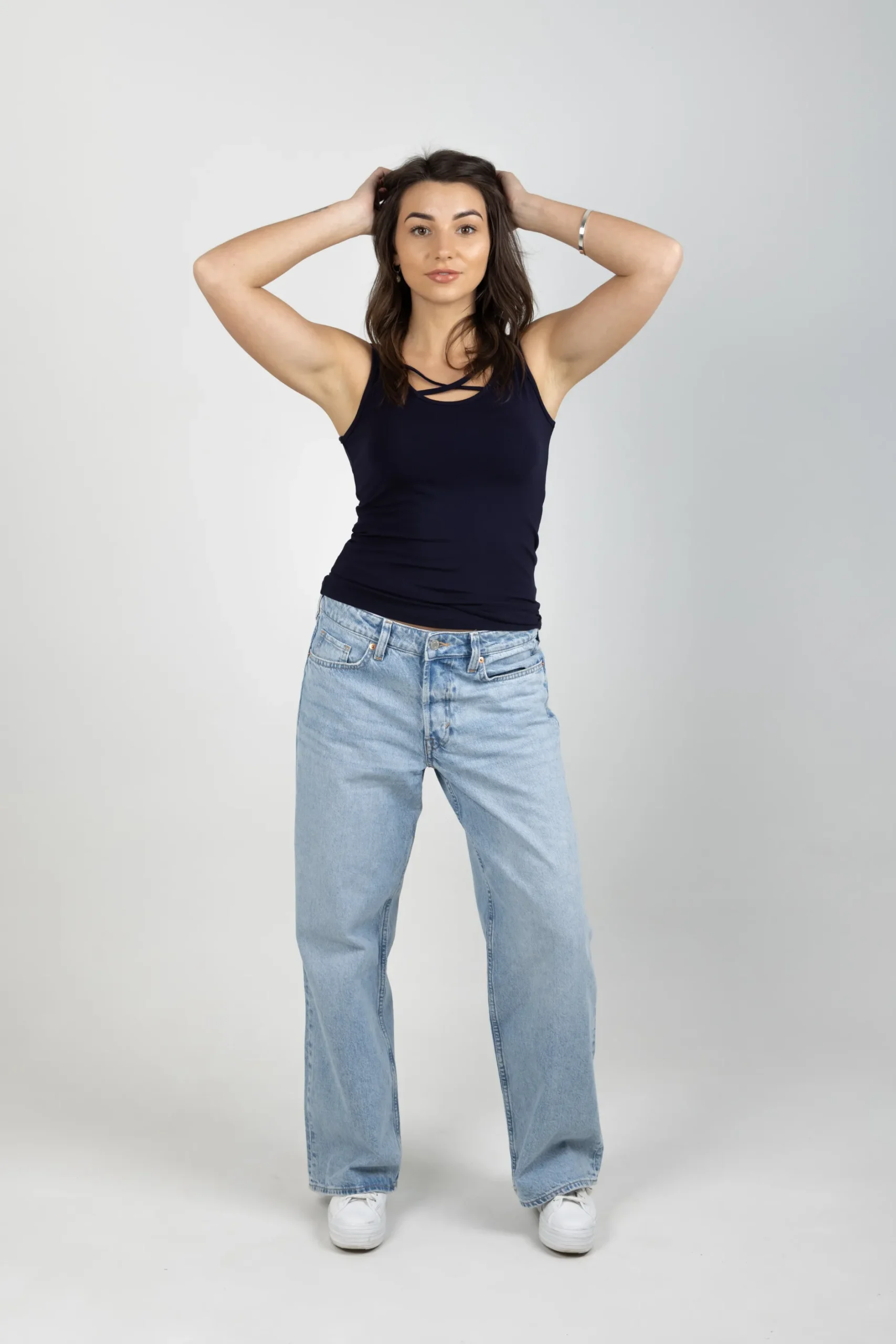 blank_space_label_ariana__1-4.webp Tees & Tanks-BLANK SPACE LABEL ARIANA TANK BLUE NOIR