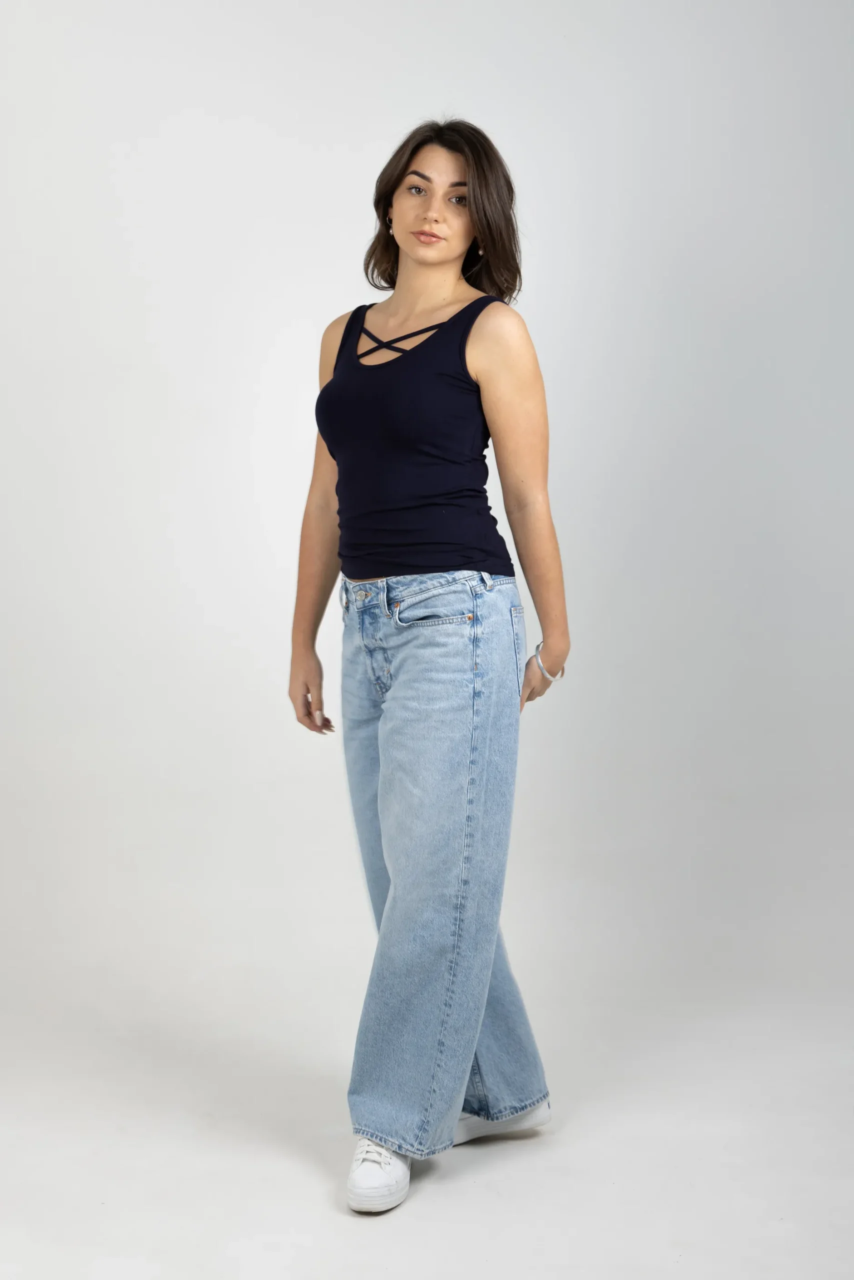 blank_space_label_ariana__3-4.webp Tees & Tanks-BLANK SPACE LABEL ARIANA TANK BLUE NOIR
