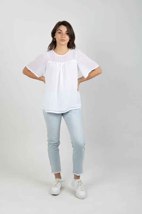 Shirts & Tops-BLANK SPACE LABEL ELLA TOP WHITE