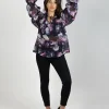 Shirts & Tops-BLANK SPACE LABEL GEORGINA TOP MOONLIGHT GARDEN