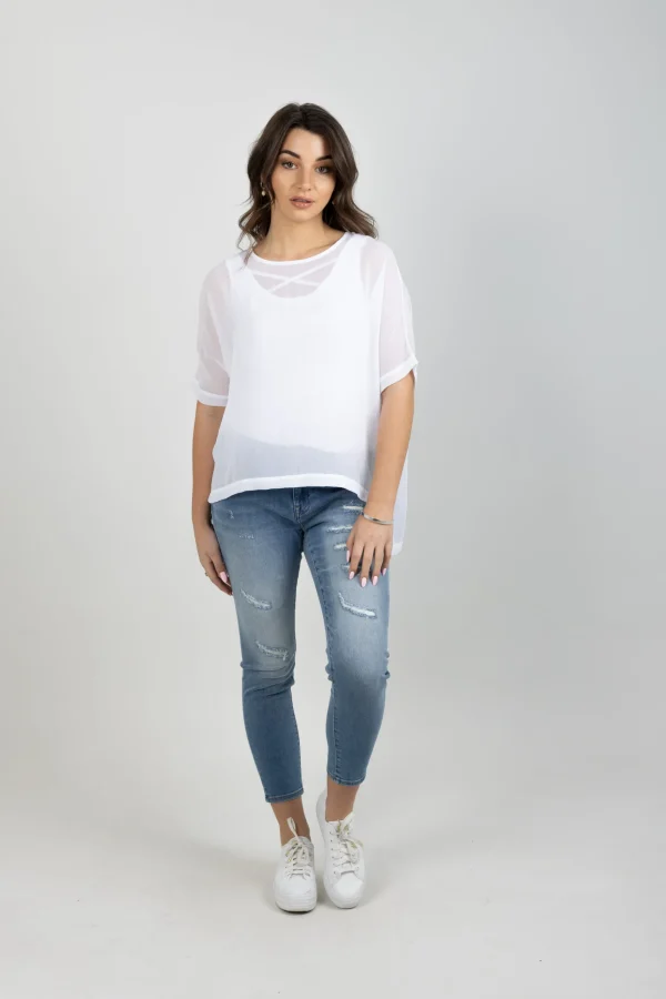 Shirts & Tops-BLANK SPACE LABEL GRACE TEE WHITE