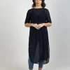 Dresses-BLANK SPACE LABEL HAZEEL TABARD BLUE NOIR