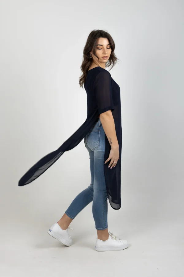 Dresses-BLANK SPACE LABEL HAZEEL TABARD BLUE NOIR
