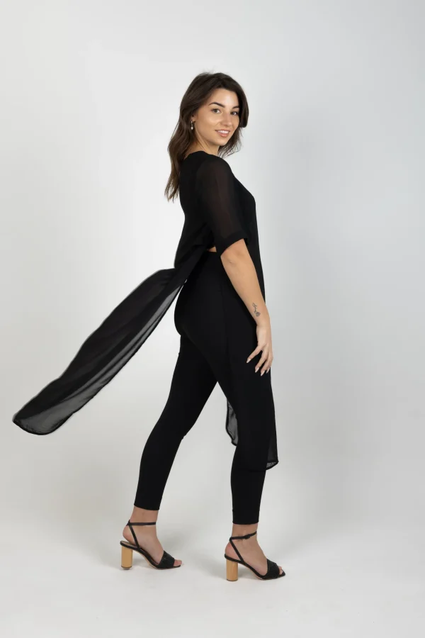 Dresses-BLANK SPACE LABEL HAZEEL TABARD BLACK