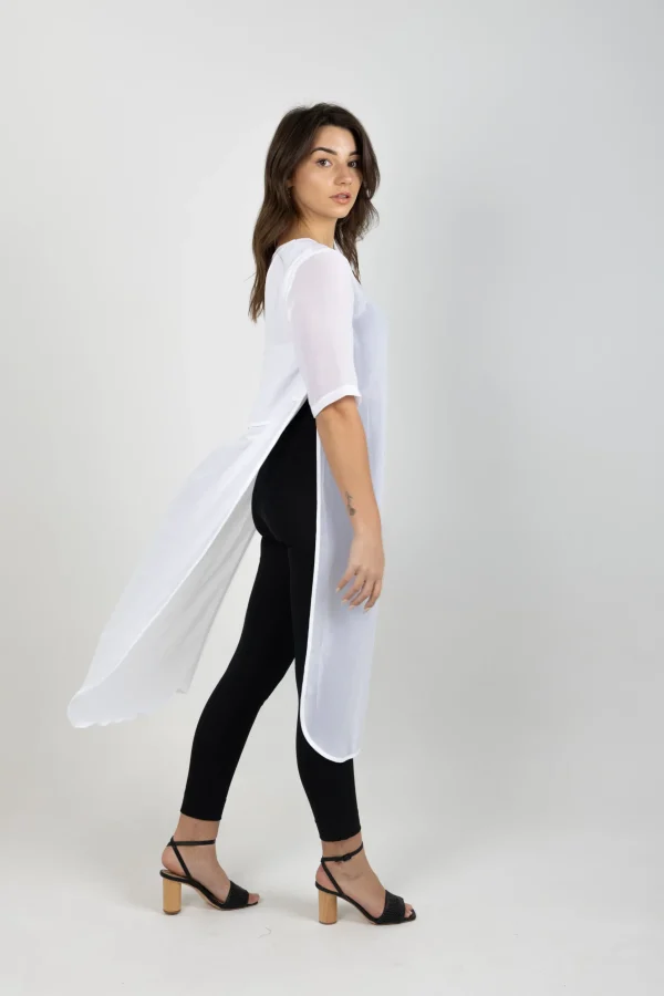 Dresses-BLANK SPACE LABEL HAZEEL TABARD WHITE
