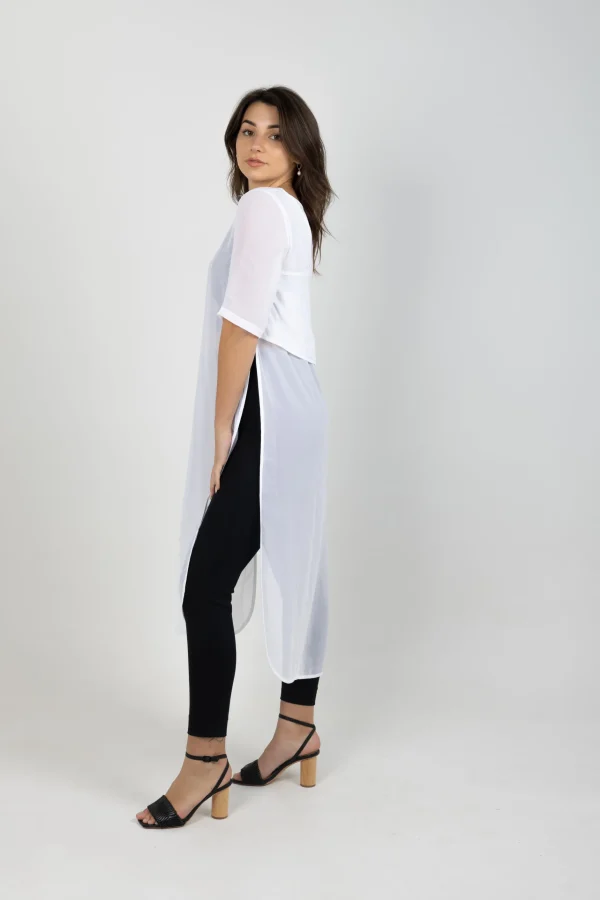 Dresses-BLANK SPACE LABEL HAZEEL TABARD WHITE