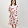 Dresses-BLANK SPACE LABEL ISABEL DRESS MY SECRET GARDEN IVORY