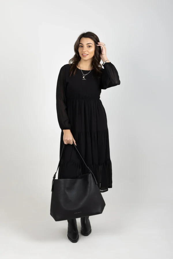 Dresses-BLANK SPACE LABEL ISABEL DRESS BLACK