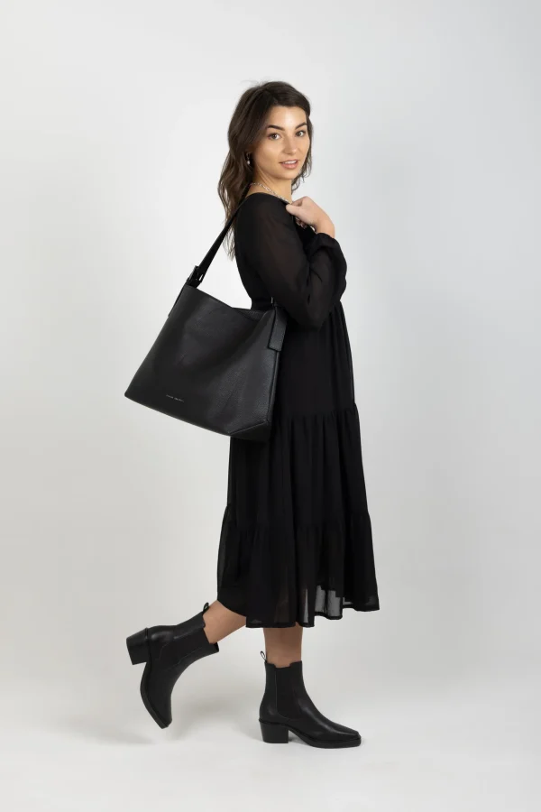 Dresses-BLANK SPACE LABEL ISABEL DRESS BLACK