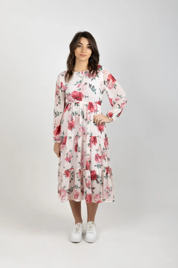 Dresses-BLANK SPACE LABEL ISABEL DRESS MY SECRET GARDEN IVORY