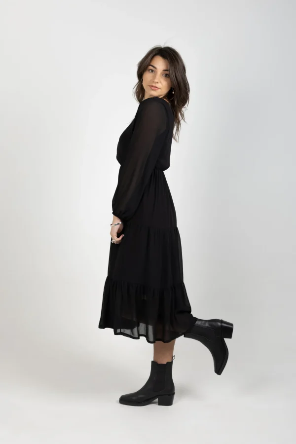 Dresses-BLANK SPACE LABEL ISABEL DRESS BLACK