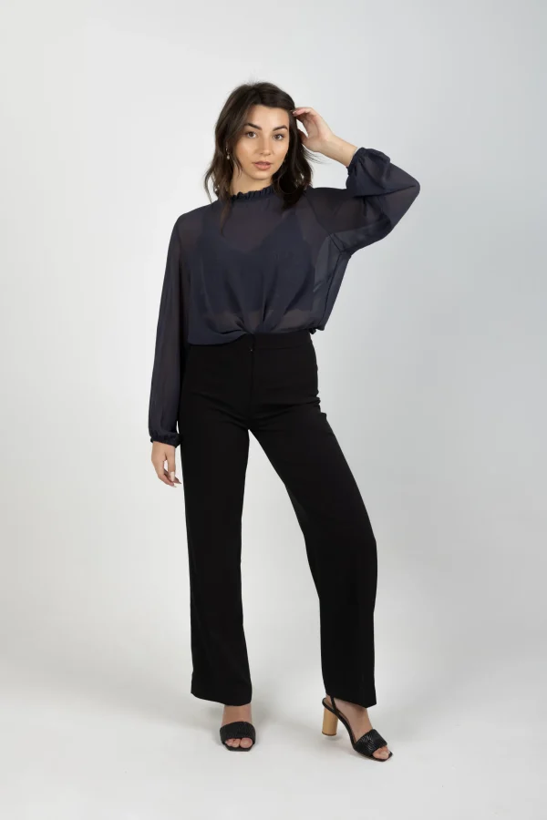 Shirts & Tops-BLANK SPACE LABEL JULIA TOP GRAPHITE