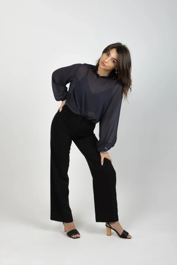 Shirts & Tops-BLANK SPACE LABEL JULIA TOP GRAPHITE
