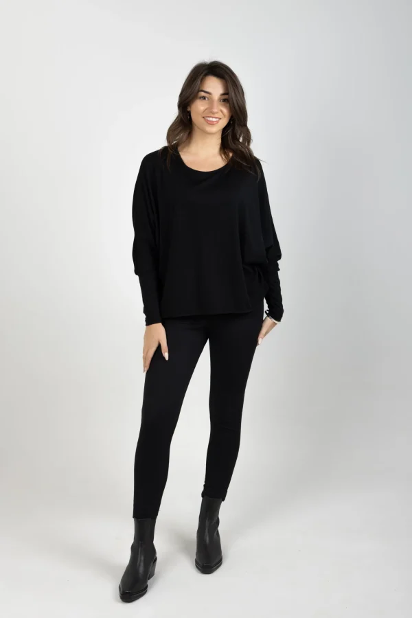 Sweaters & Knitwear-BLANK SPACE LABEL LUCY MERINO BLACK