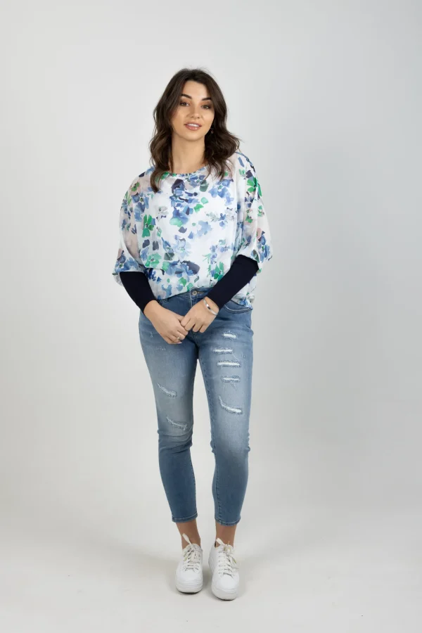 Shirts & Tops-BLANK SPACE LABEL LUCY TOP ENCHANTED GARDEN
