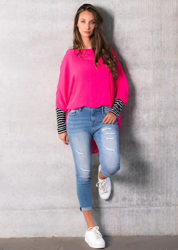 Shirts & Tops-BLANK SPACE LABEL LUCY TOP FLAMINGO