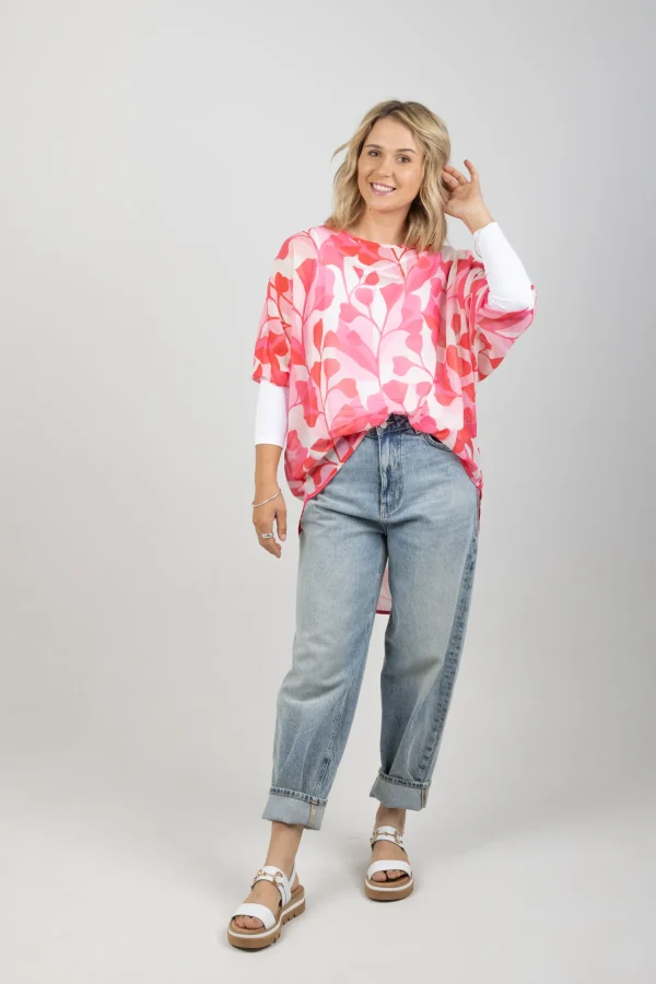 Shirts & Tops-BLANK SPACE LABEL LUCY TOP PINK PARADISE