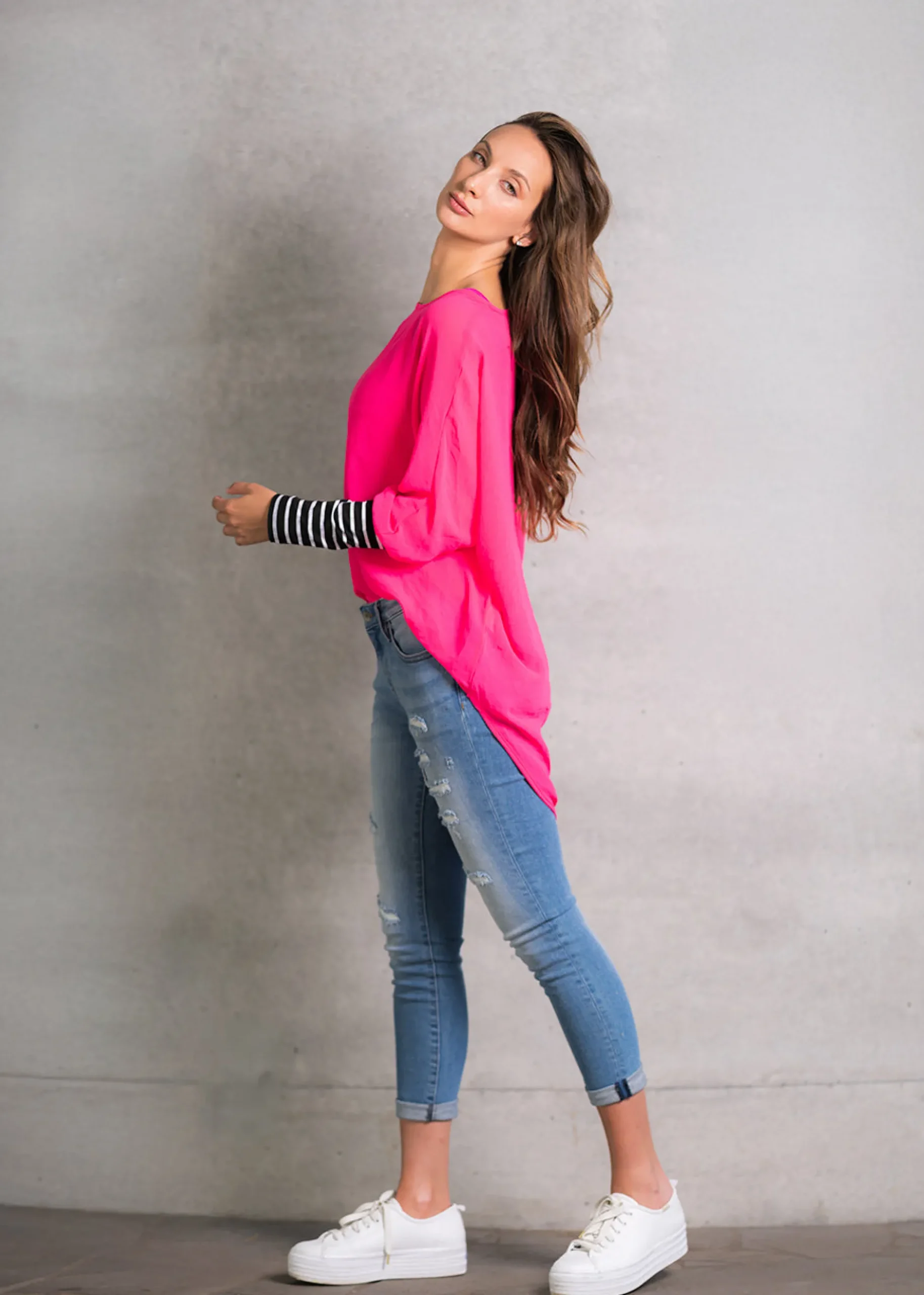 blank_space_label_lucy_to_1-3.webp Shirts & Tops-BLANK SPACE LABEL LUCY TOP FLAMINGO