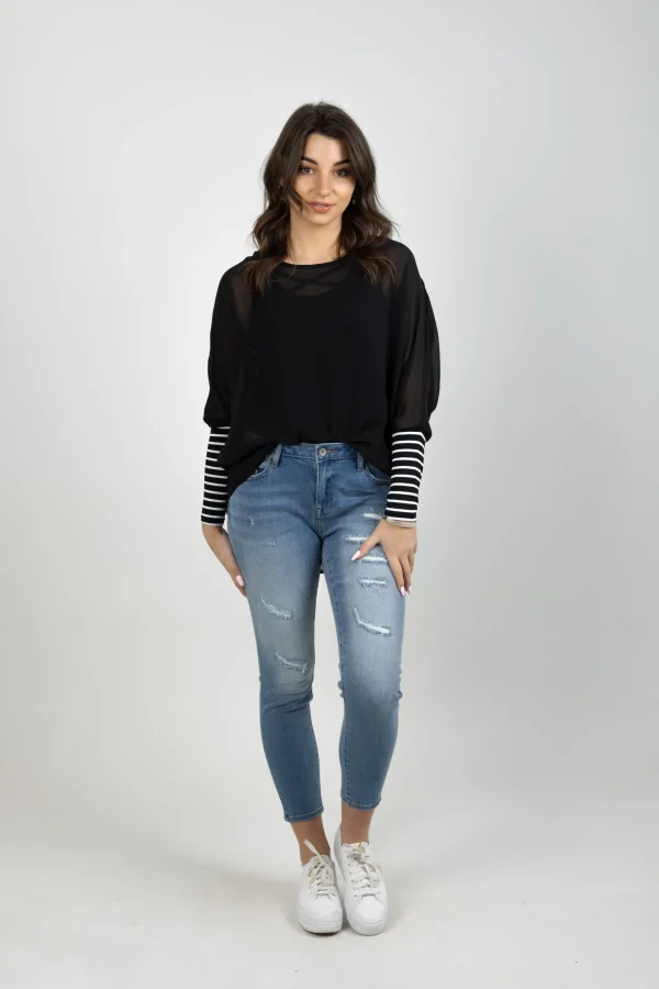 Shirts & Tops-BLANK SPACE LABEL LUCY TOP BLACK