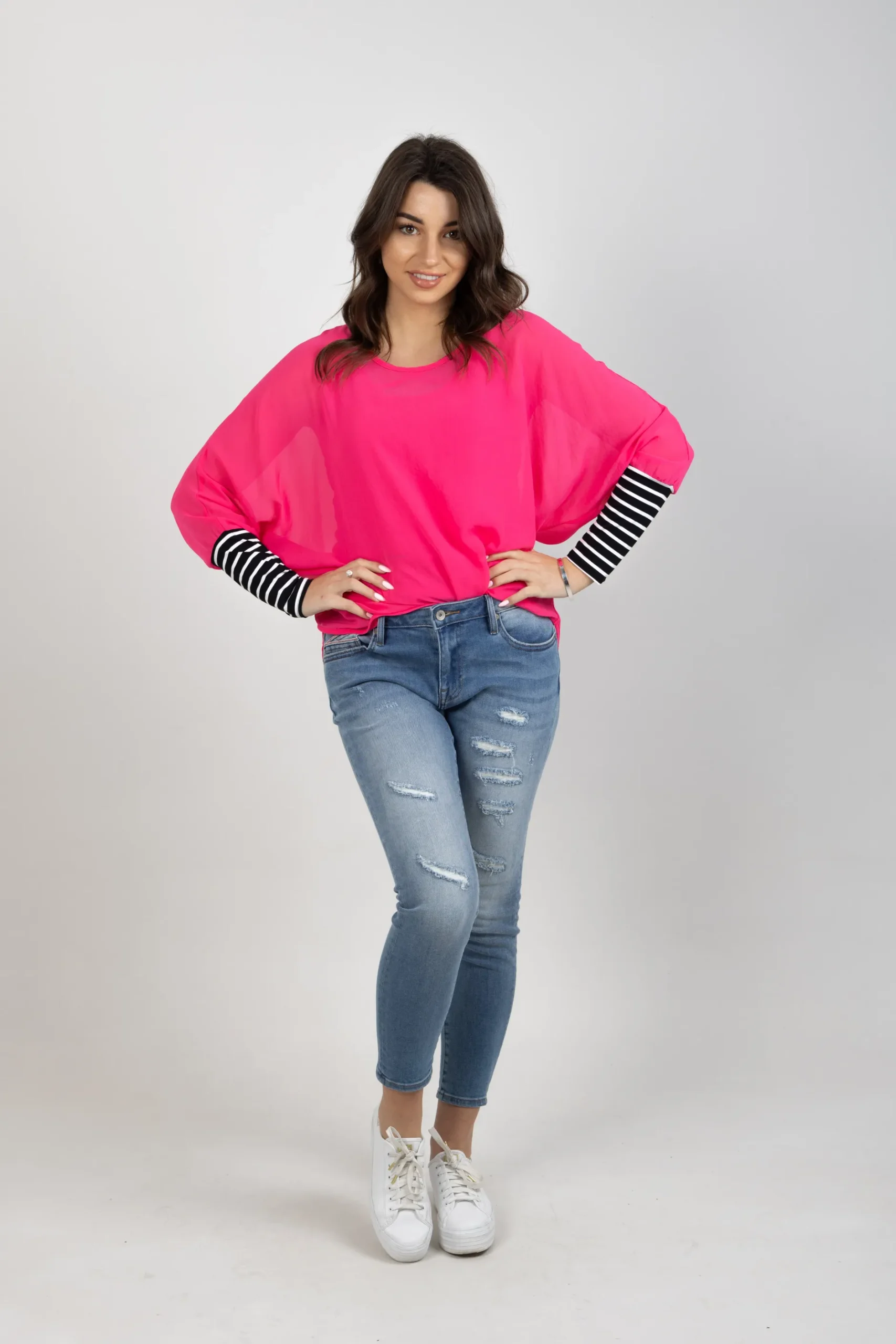 blank_space_label_lucy_to_2-3.webp Shirts & Tops-BLANK SPACE LABEL LUCY TOP FLAMINGO