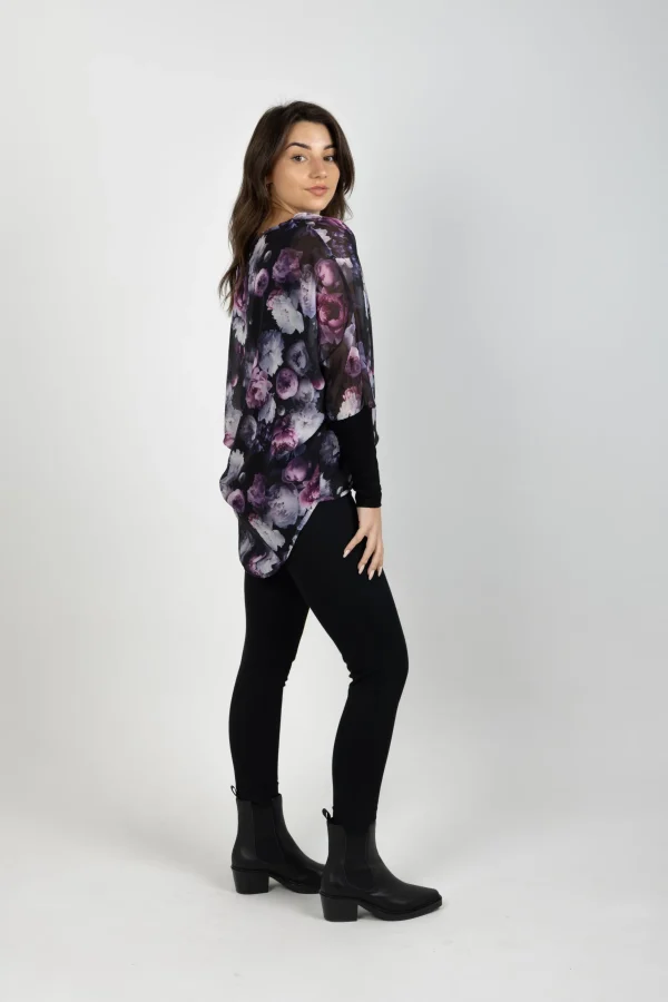 Shirts & Tops-BLANK SPACE LABEL LUCY TOP MOONLIGHT GARDEN