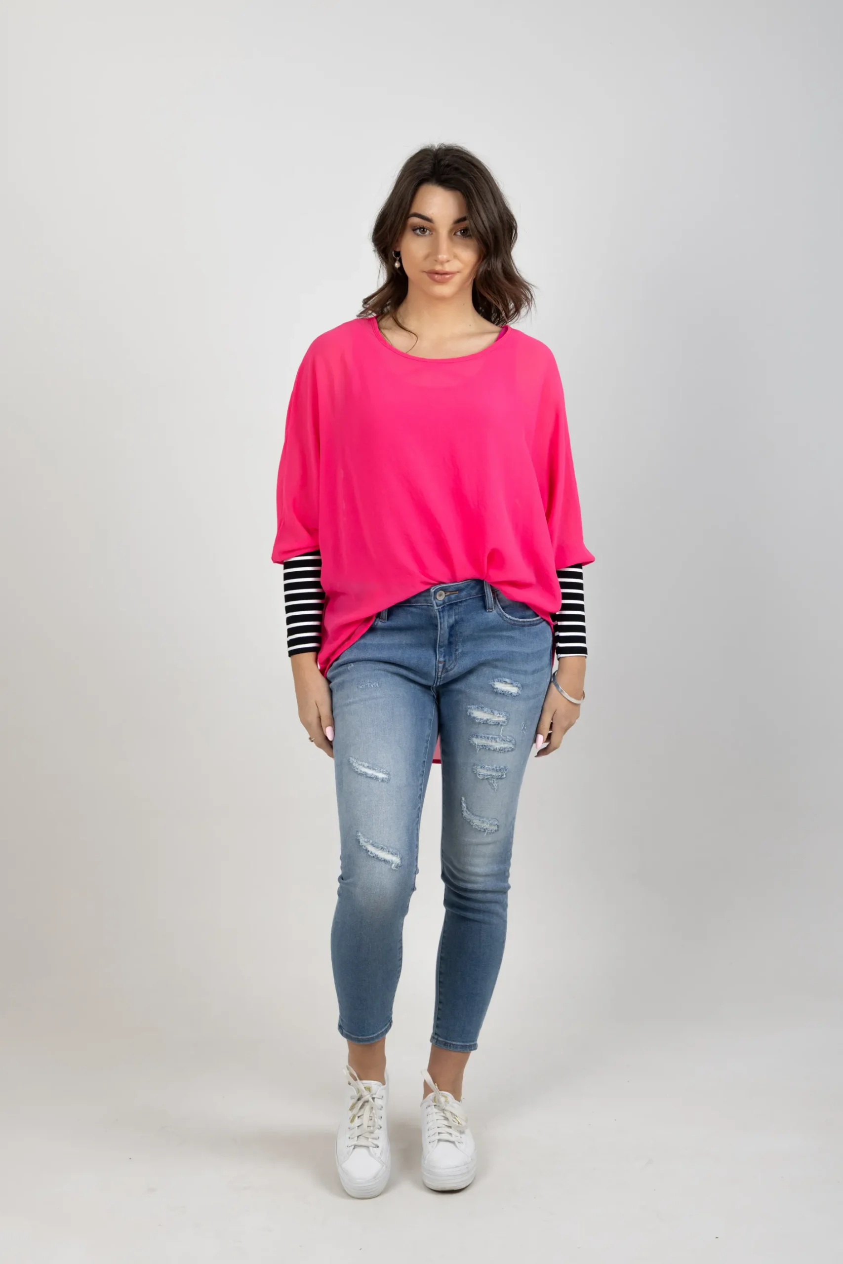 blank_space_label_lucy_to_4-3.webp Shirts & Tops-BLANK SPACE LABEL LUCY TOP FLAMINGO