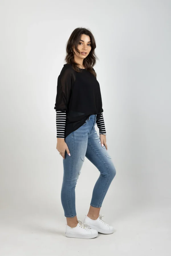 Shirts & Tops-BLANK SPACE LABEL LUCY TOP BLACK