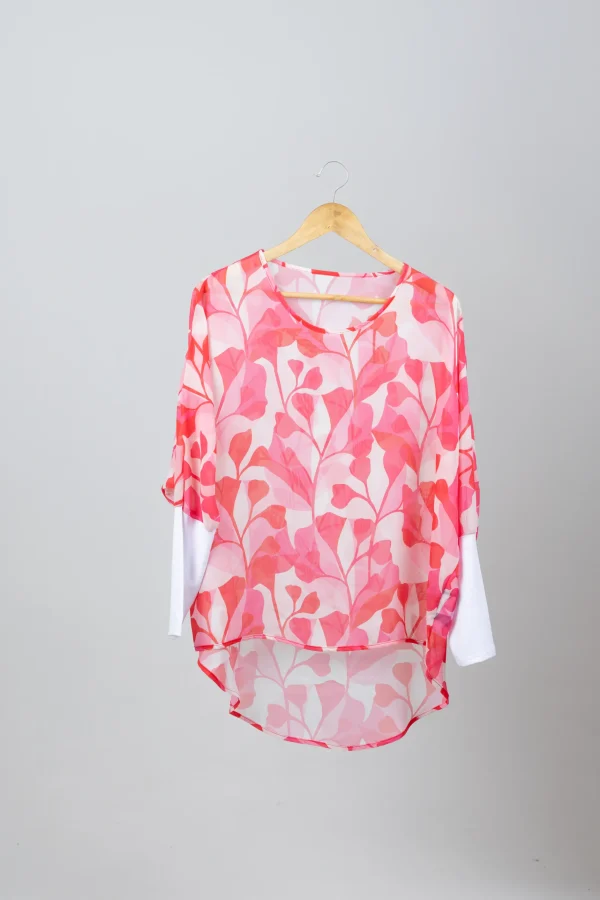 Shirts & Tops-BLANK SPACE LABEL LUCY TOP PINK PARADISE